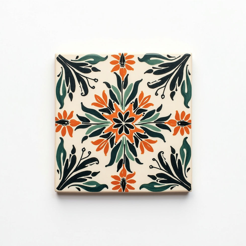 Ceramic Folk Art Tile