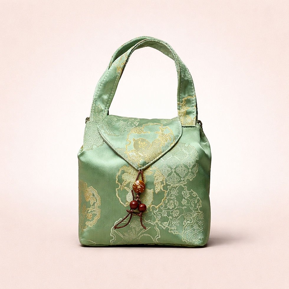 Thumbnail: Vintage Chinese Style Premium Woven Fabric Favor Gift Bag (4 Colors)