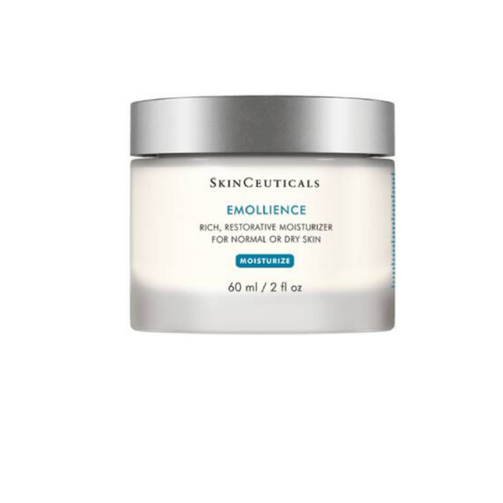 SkinCeuticals Emollience in a white jar, a rich moisturizer for dry, sensitive skin.