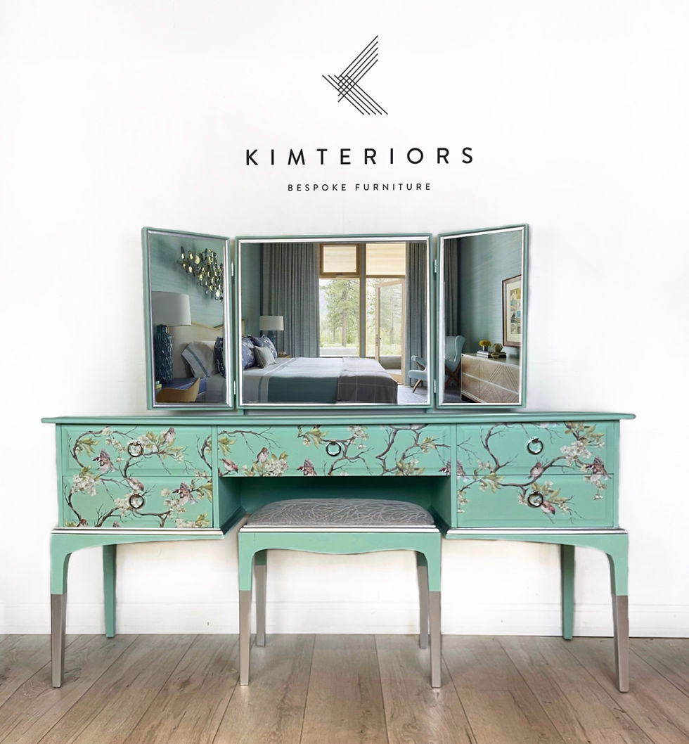 Thumbnail: Stag Minstrel dressing table and stool, stag minstrel 5 drawer dressing table