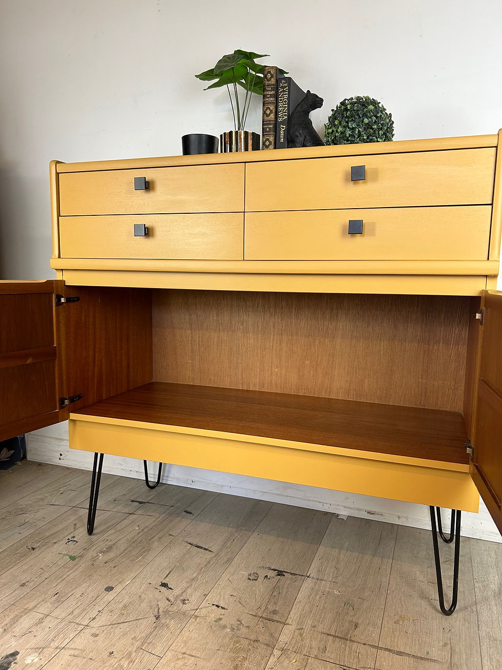 Thumbnail: Nathan Sideboard, Mustard Yellow Furniture, MCM furniture, bold furniture, sustainable furniture norfolk, cambridgeshire
