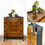 Thumbnail: Walnut Chest of Drawers in Black and Gold