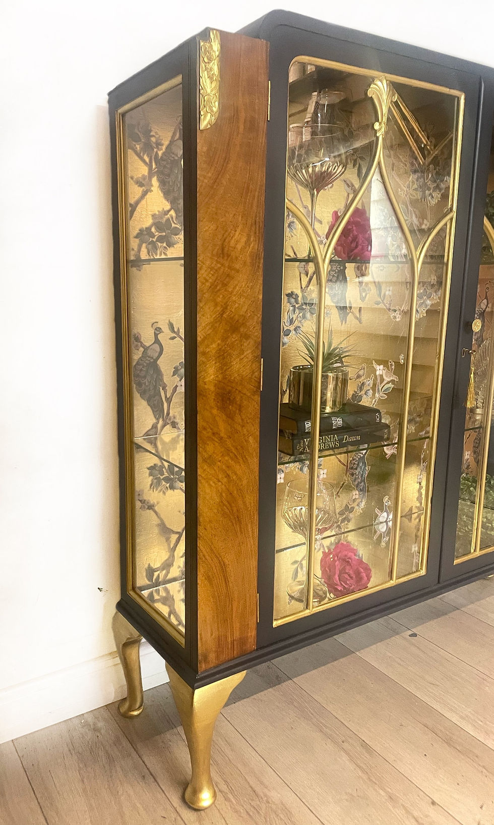 Thumbnail: Pretty Peacock and Gold Cabinet