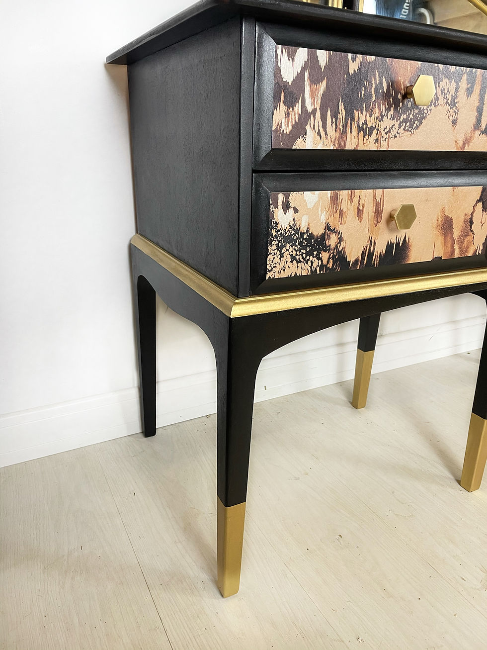 Thumbnail: Stag Dressing Table in Black and Gold