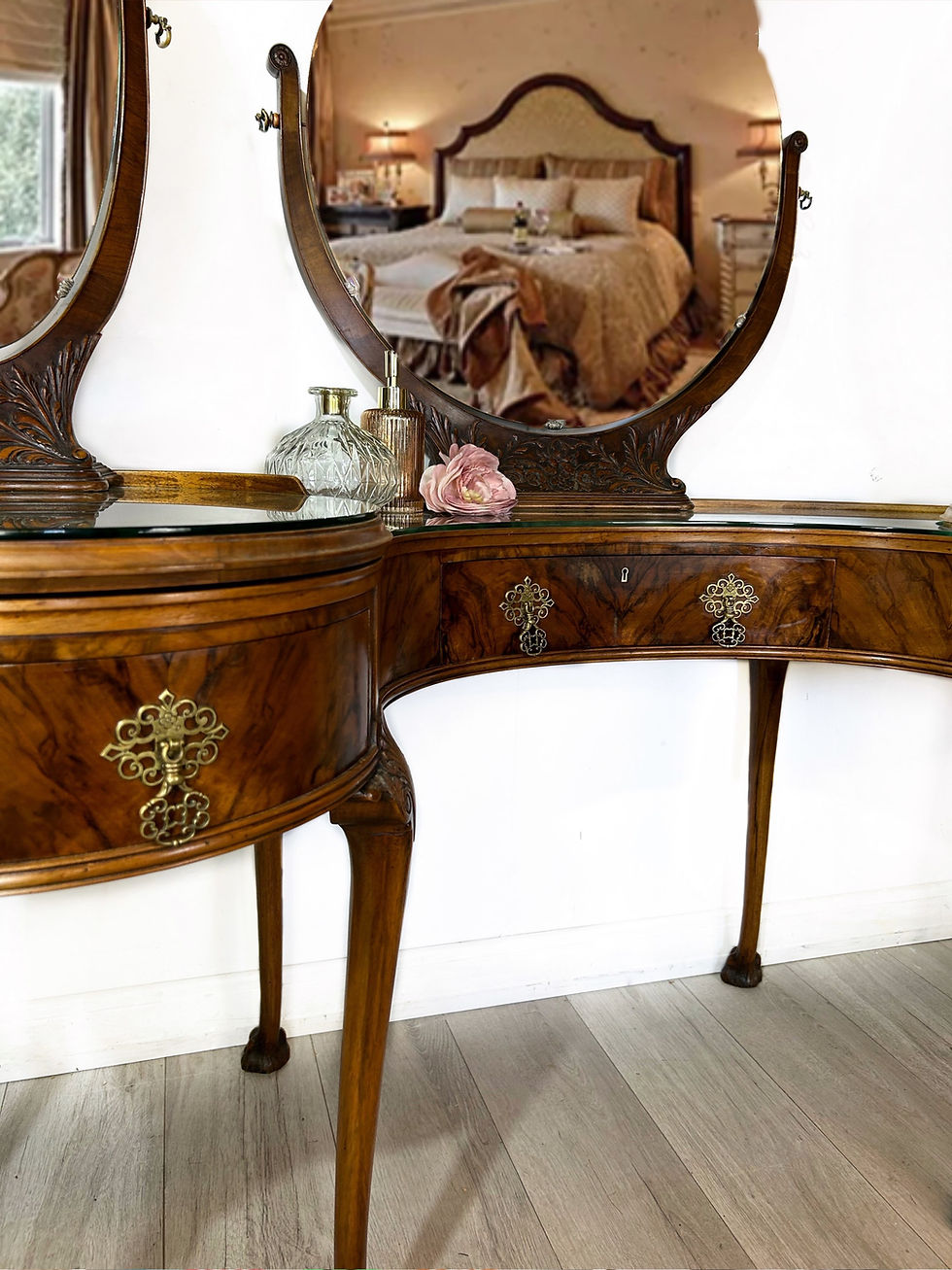 Thumbnail: 19th century Burr Walnut Dressing Table