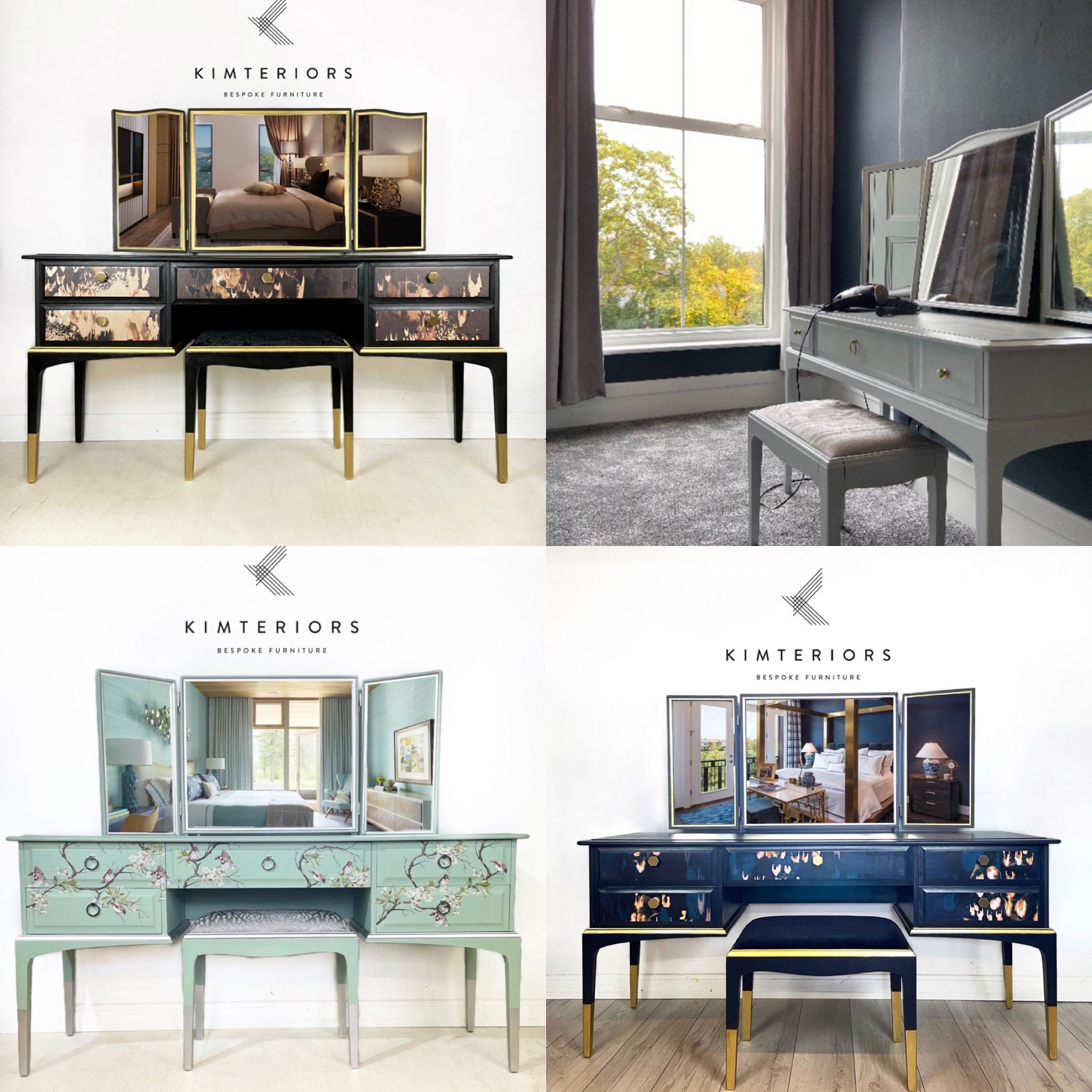 Stag Minstrel dressing table and stool, customise stag