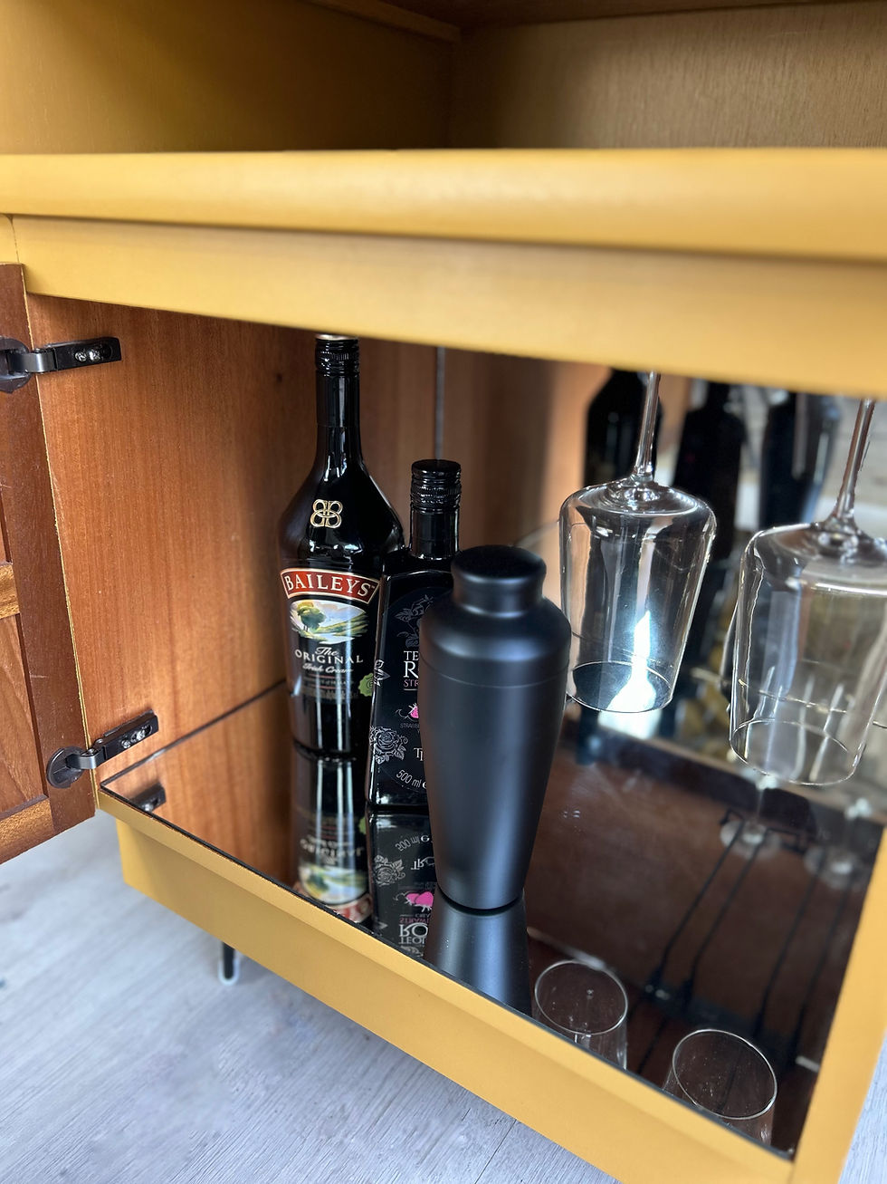 Thumbnail: Mustard Yellow Nathan Drinks Cabinet | Mid‑Century Vintage Furniture | Kimterior