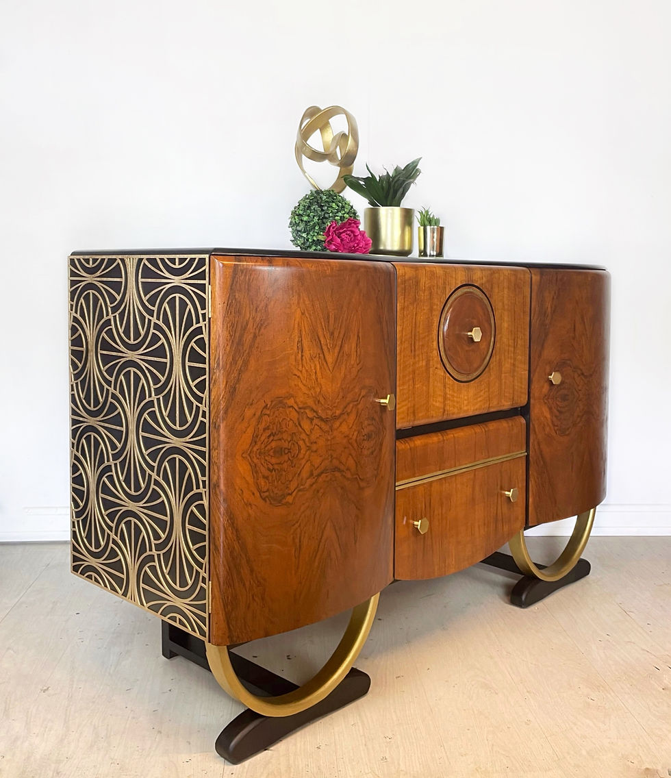 Thumbnail: Beautility Deco Arches Black Cocktail Cabinet