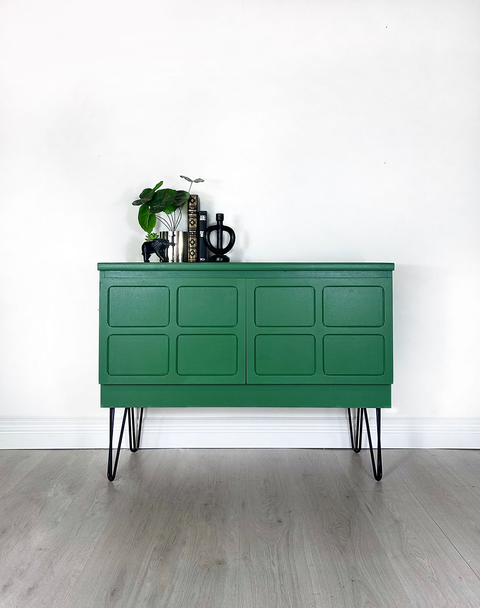 vintage nathan cocktail cabinet green
