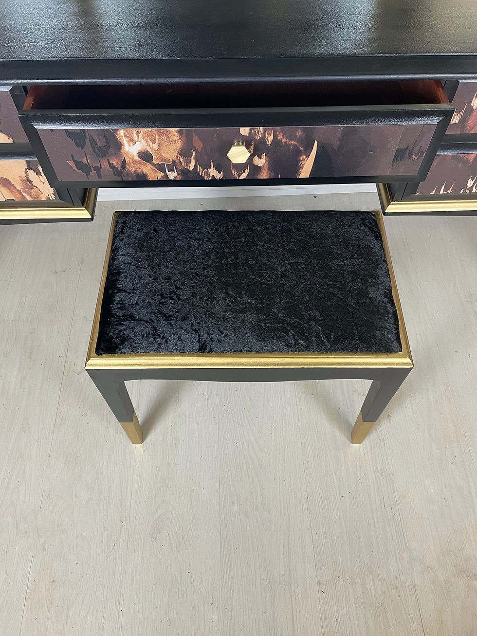 Thumbnail: Stag Dressing Table in Black and Gold
