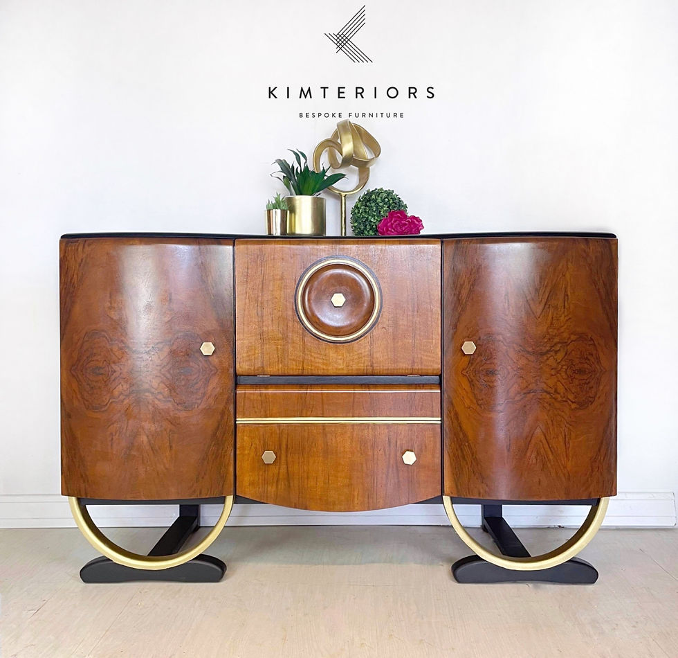 Thumbnail: Beautility Deco Arches Black Cocktail Cabinet