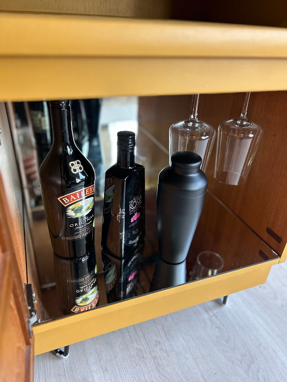 Thumbnail: Mustard Yellow Nathan Drinks Cabinet | Mid‑Century Vintage Furniture | Kimterior