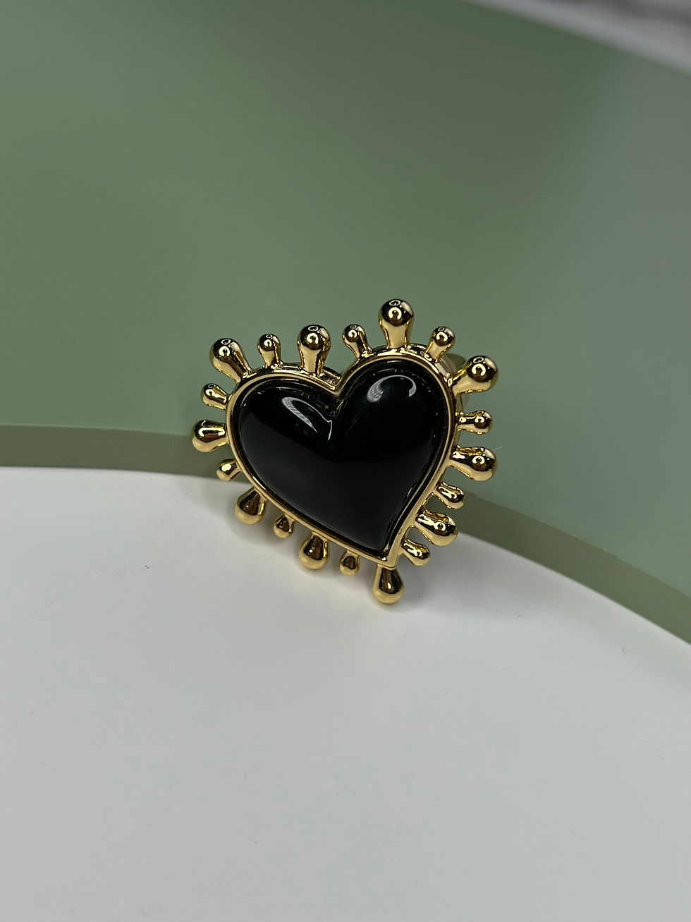 Miniatura: Anel Dourado Coração