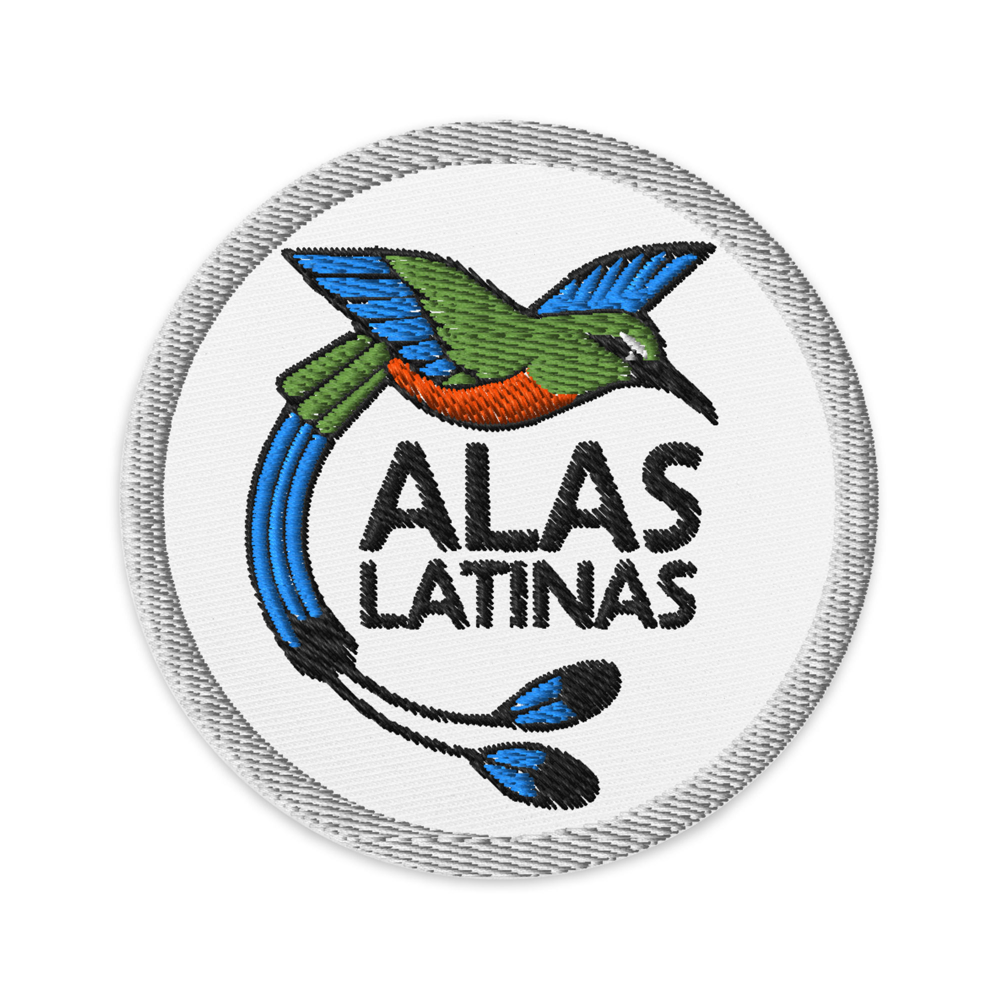 Alas Latinas Circular Embroidered Patch – 3" Iron-On/Sew-On