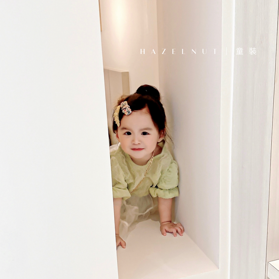 縮圖：榛果童裝｜質感果綠公主澎裙/果綠後蝴蝶上衣（分開賣）