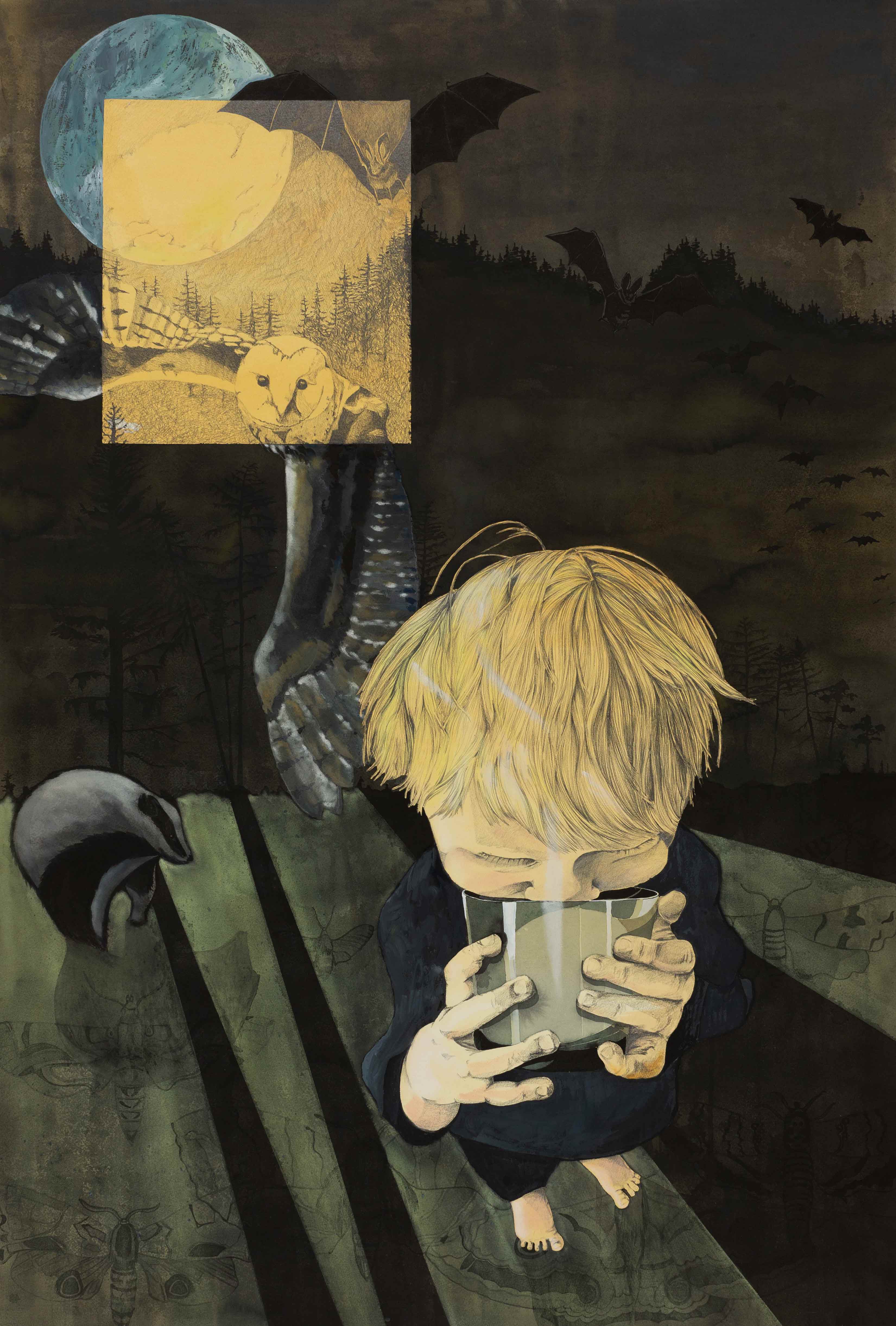 A glass of milk before bedtime