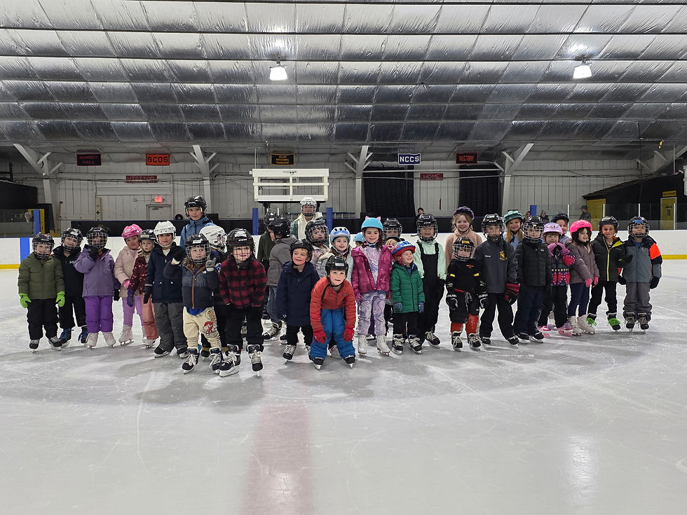 Our Learn to Skate participants at their last practice of the season. Come to see them perform at the Annual Ice Show on Sunday at 3 p.m.