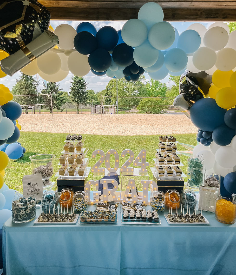 candy & dessert table for a 2024 graduate