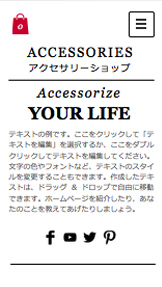 美容＆ファッション website templates –  アクセサリーショップ