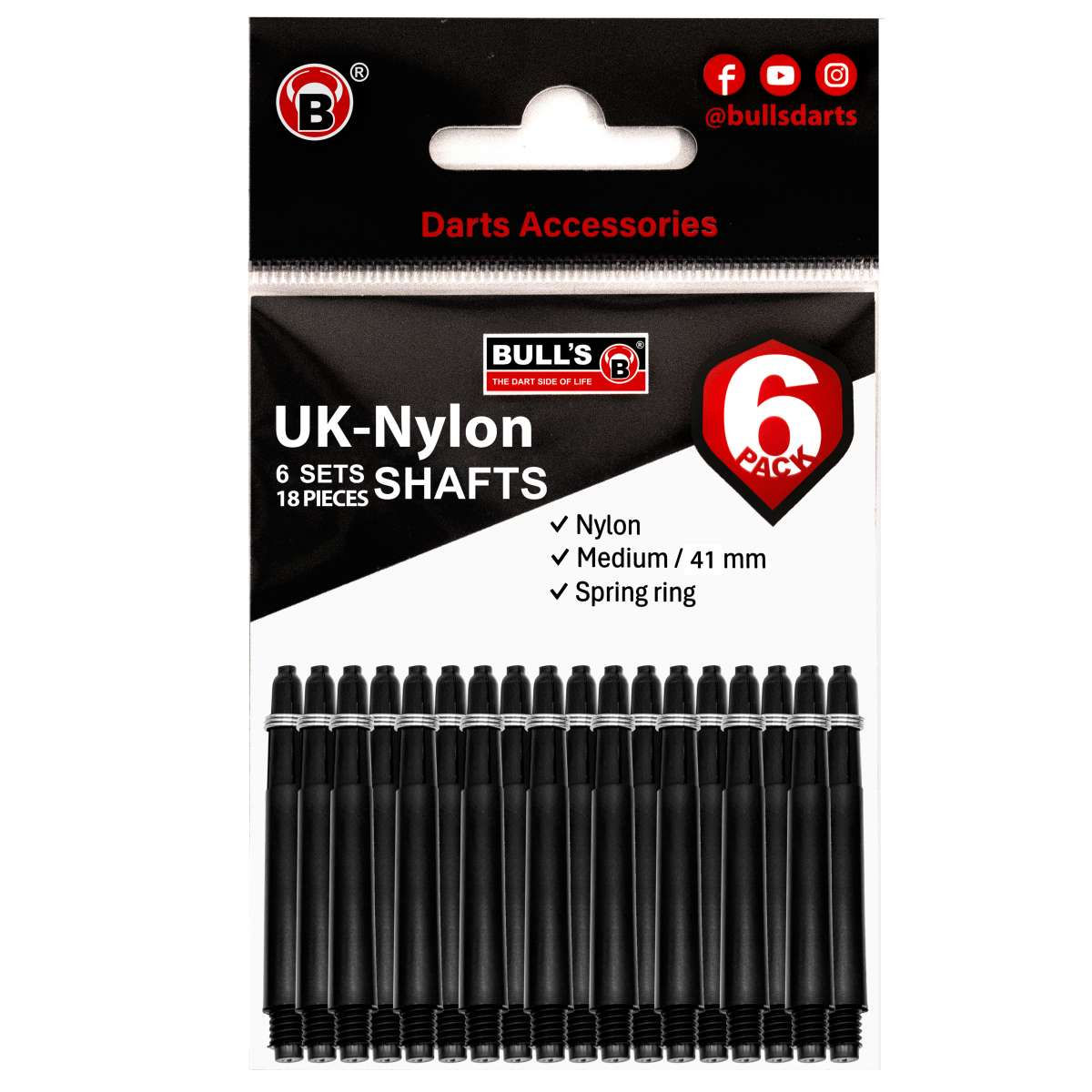BULL'S 6-Pack Nylon Shaft