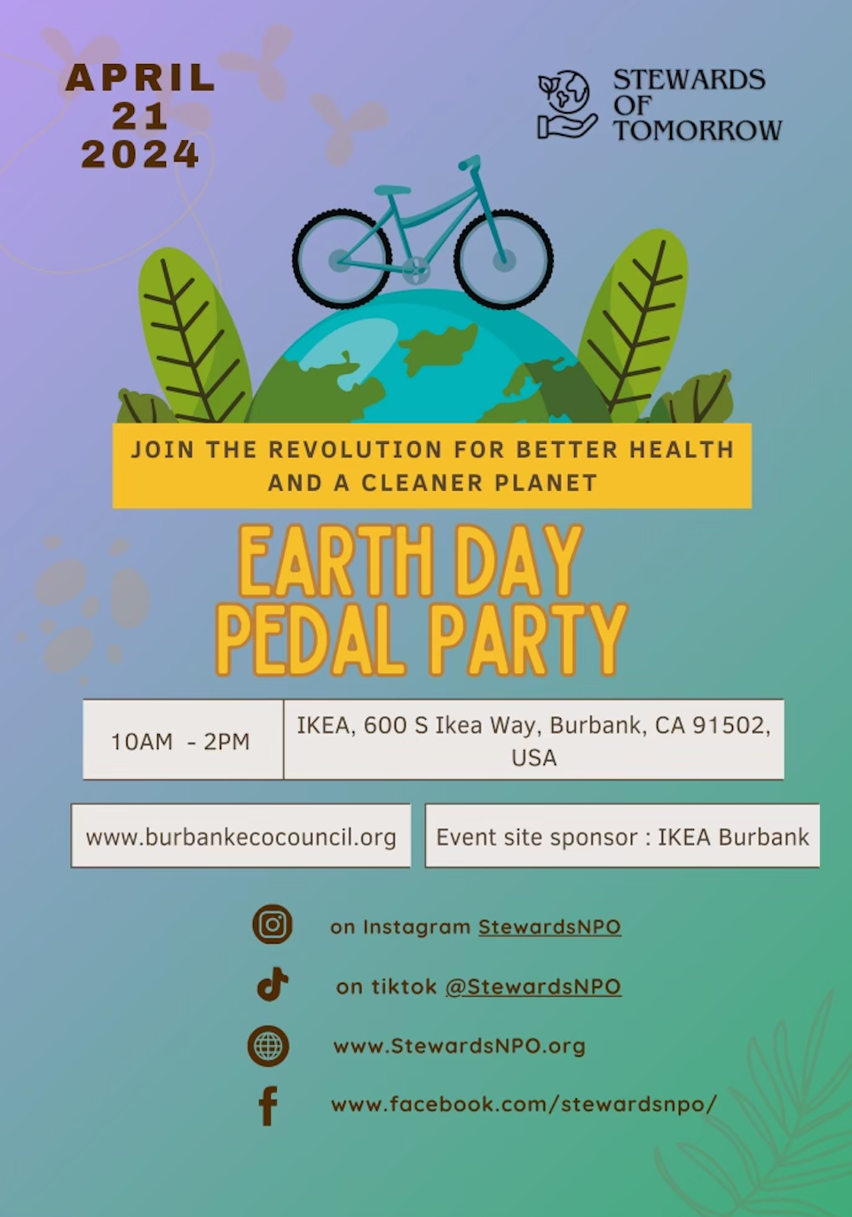 Earth Day Pedal Party