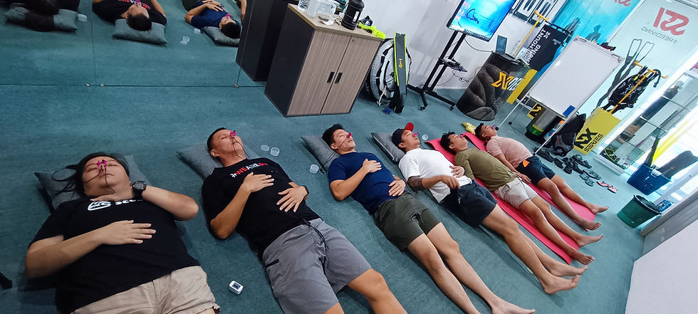 breathe hold training session