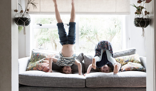 Children Doing Headstands