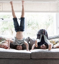 Children Doing Headstands