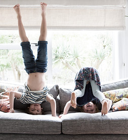 Children Doing Headstands