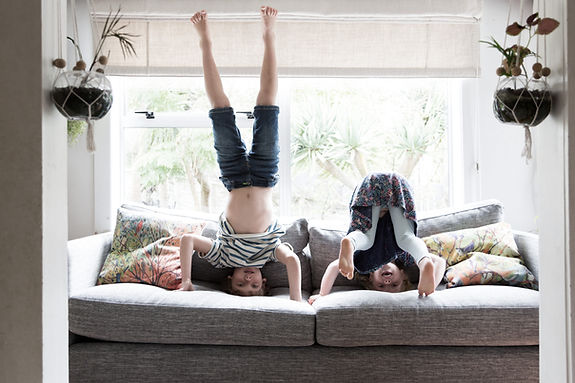 Children Doing Headstands