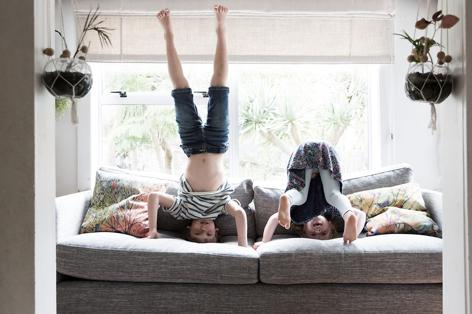 Children Doing Headstands