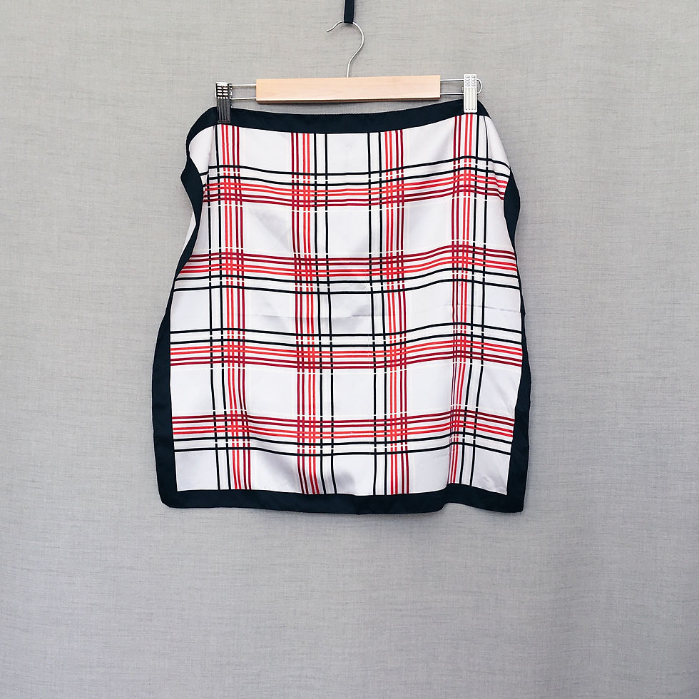 Thumbnail: Red tattersall scarf