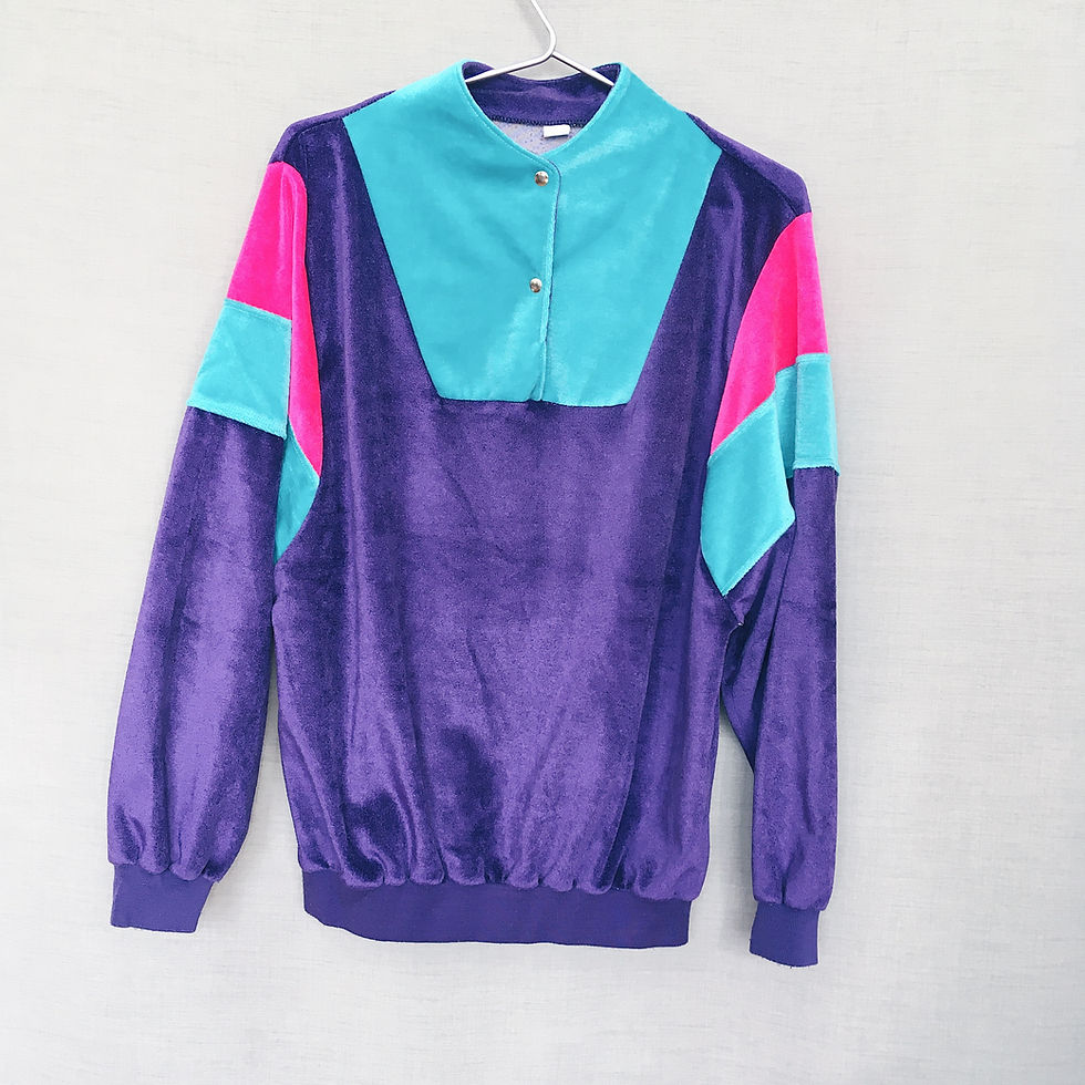Thumbnail: Purple velour sweatshirt