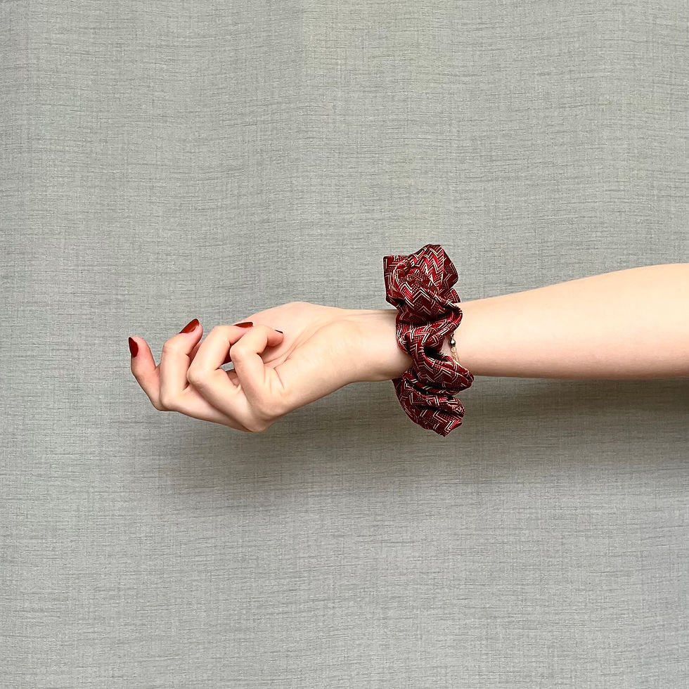 Thumbnail: Upcycled tie scrunchie