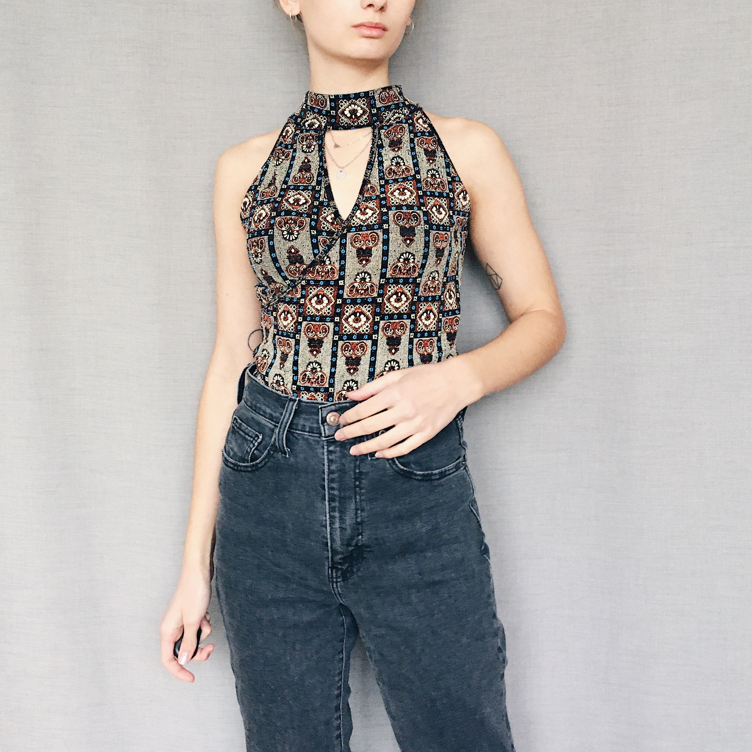 Glittery pattern top