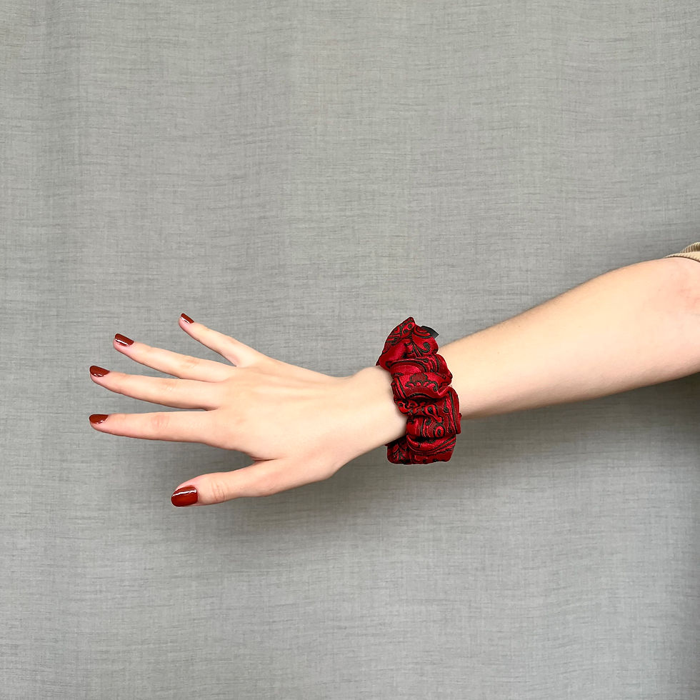 Thumbnail: Upcycled tie scrunchie