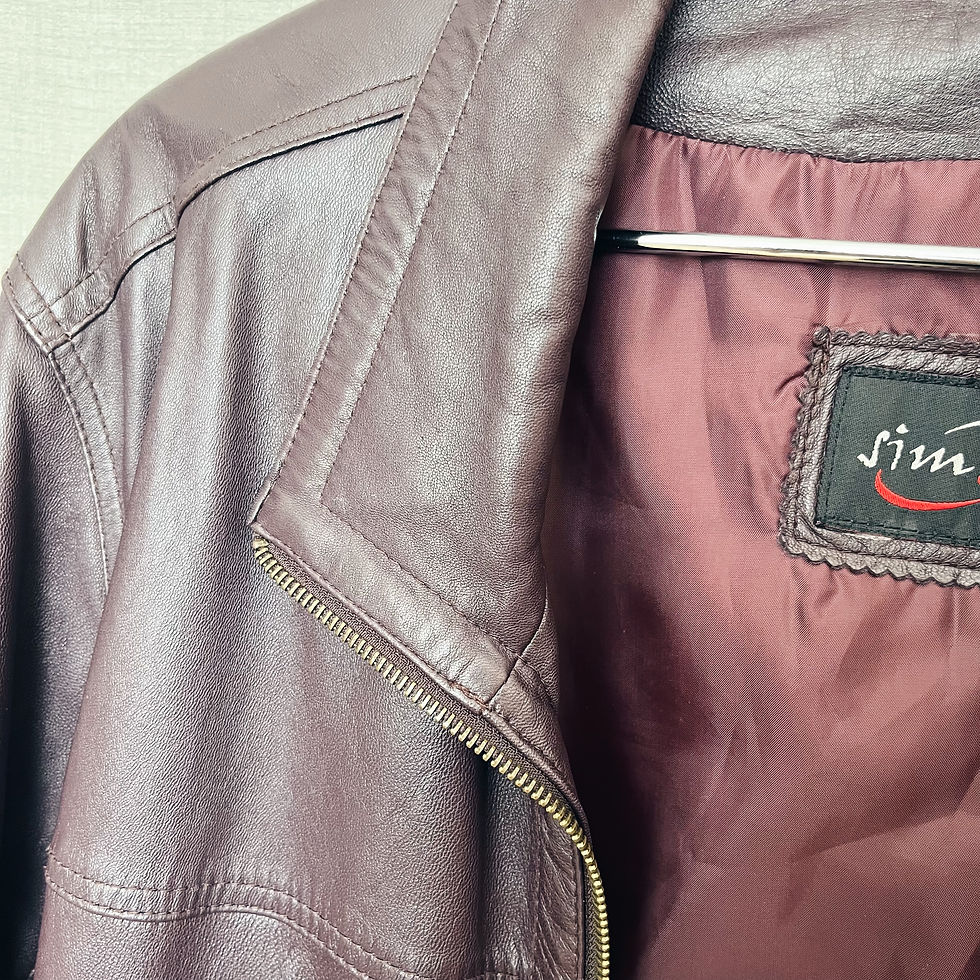 Thumbnail: Mahogany pleather jacket