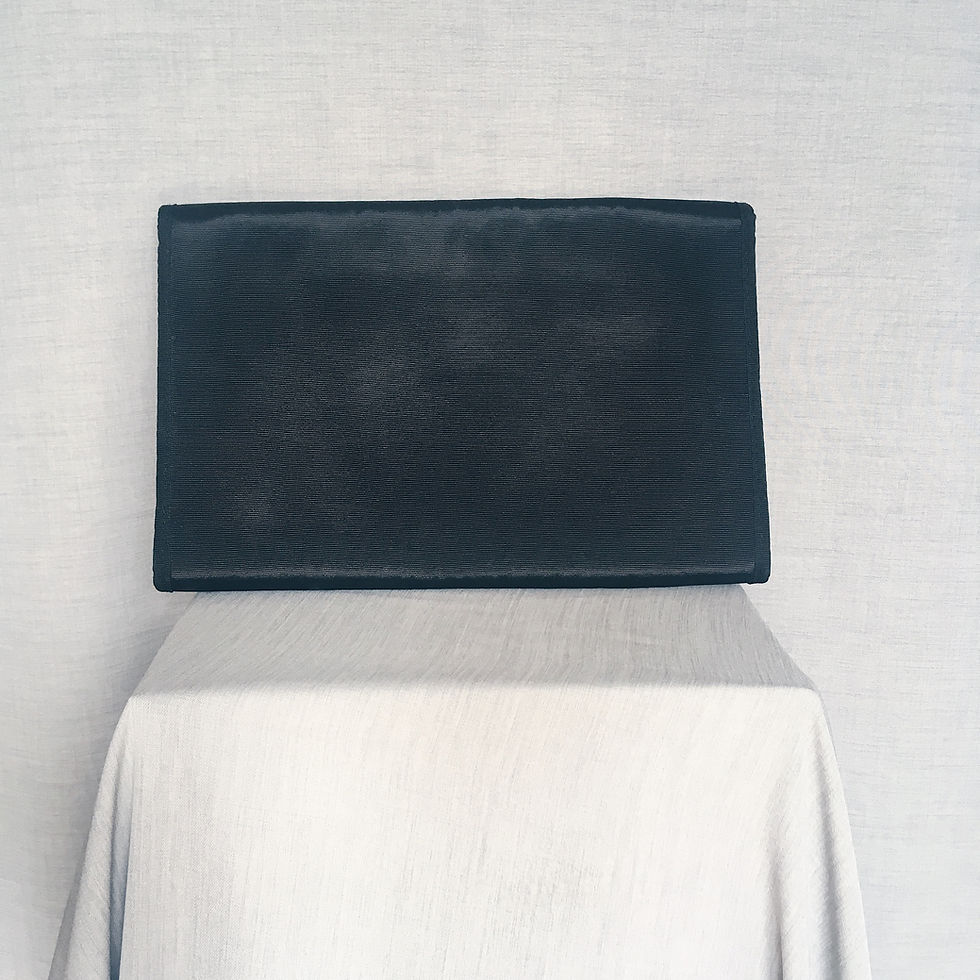 Thumbnail: Oversized black envelope clutch