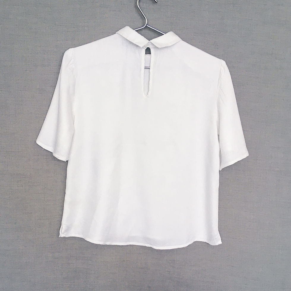 Thumbnail: White high collar blouse