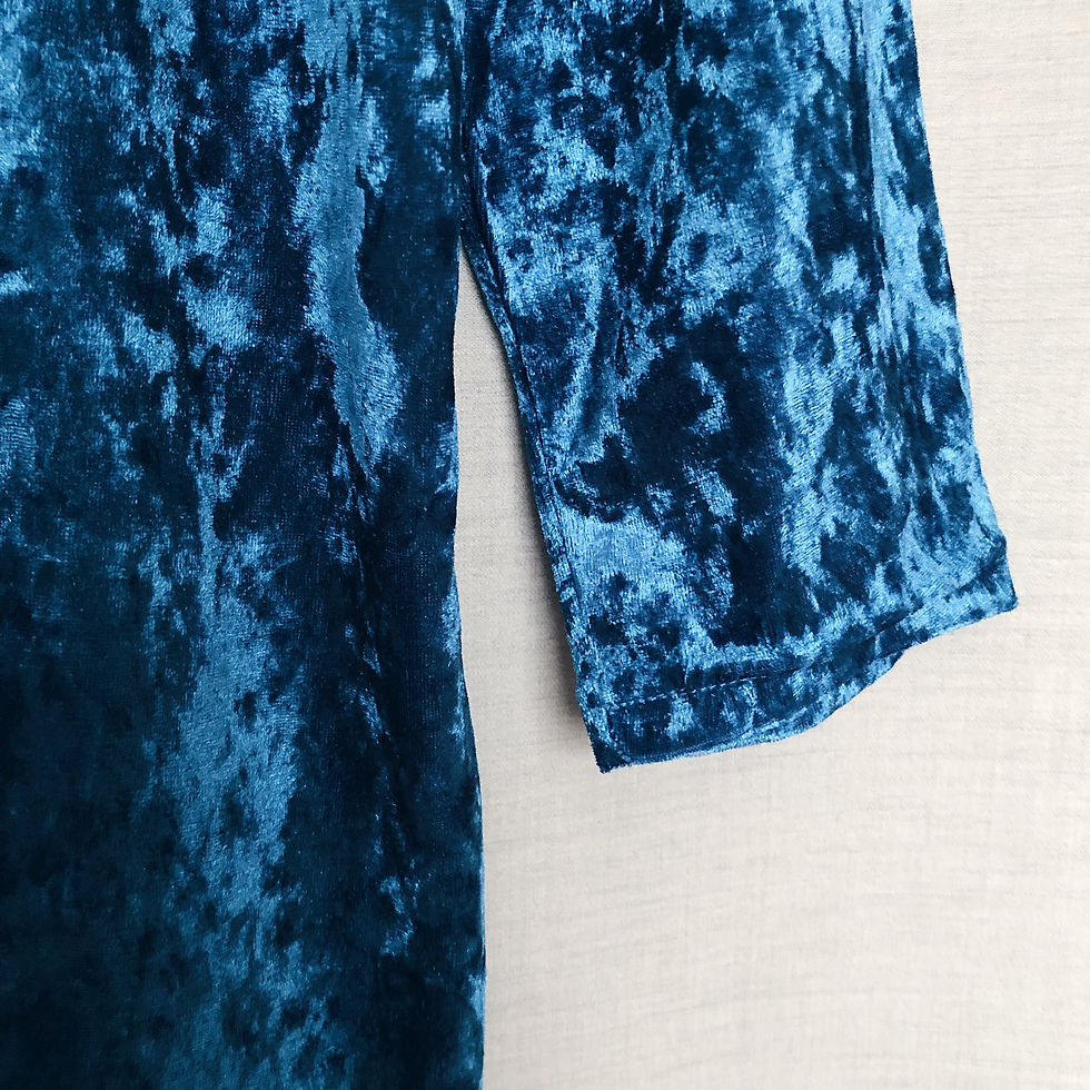 Thumbnail: Teal velvet top