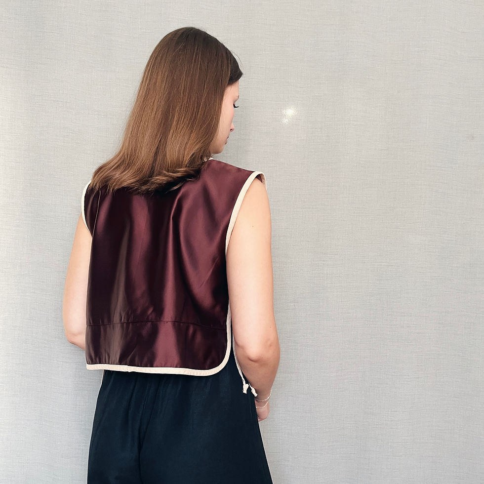 Thumbnail: Shorter & more narrow upcycled vest top