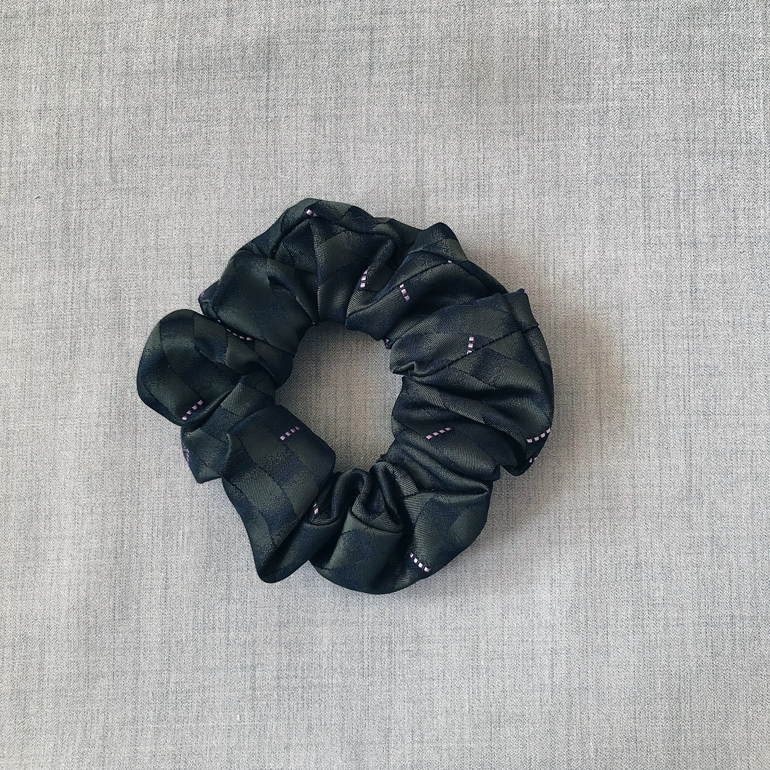 Upcycled tie scrunchie
