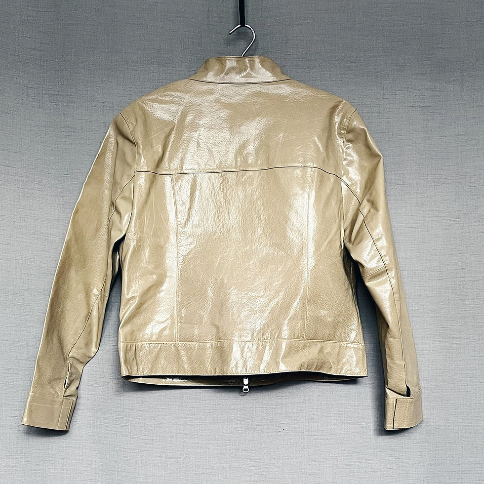 Thumbnail: Light green leather jacket