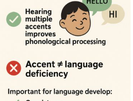 Should I stop speaking English to my child because of my accent?