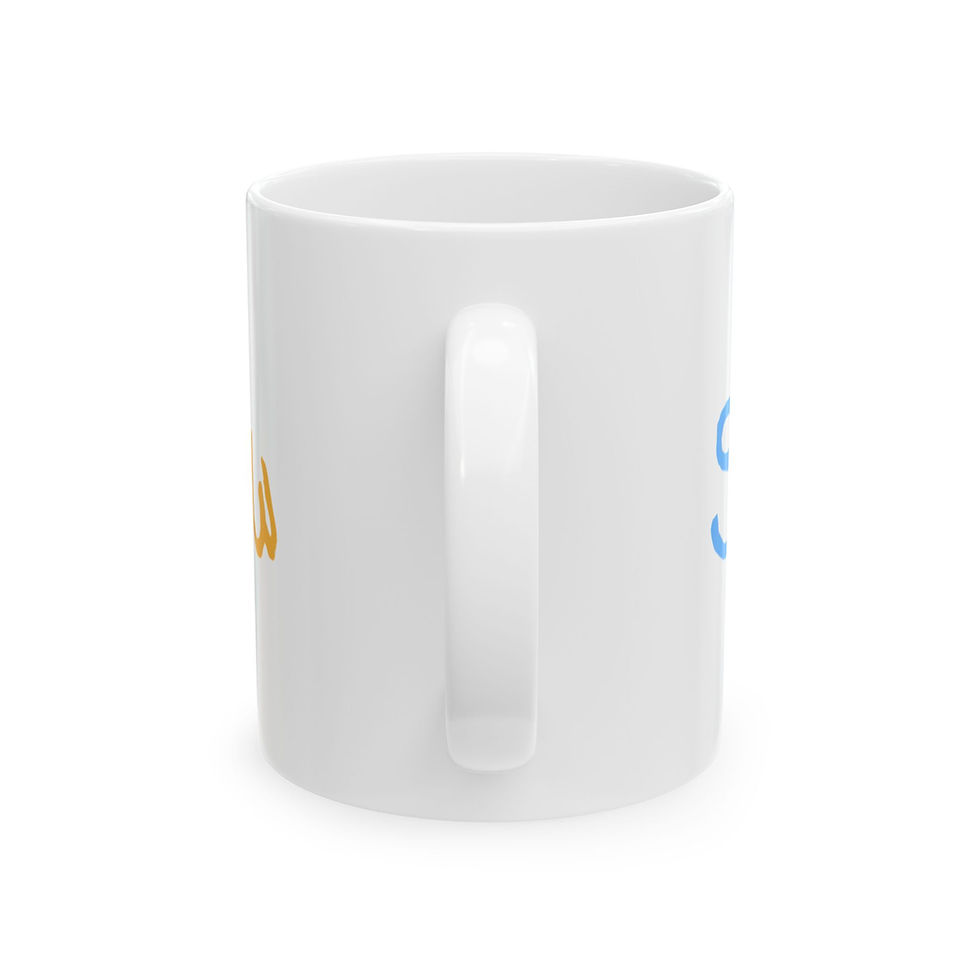 Thumbnail: Slim Shadow Colourful Name Ceramic Mug - Fun Personalized Gift for Kids & Adults
