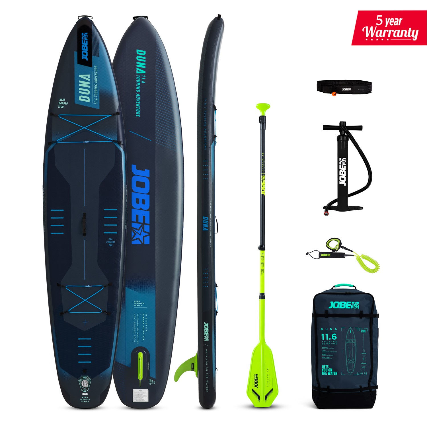 JOBE Aero Duna SUP Board 11.6 Paket Blau