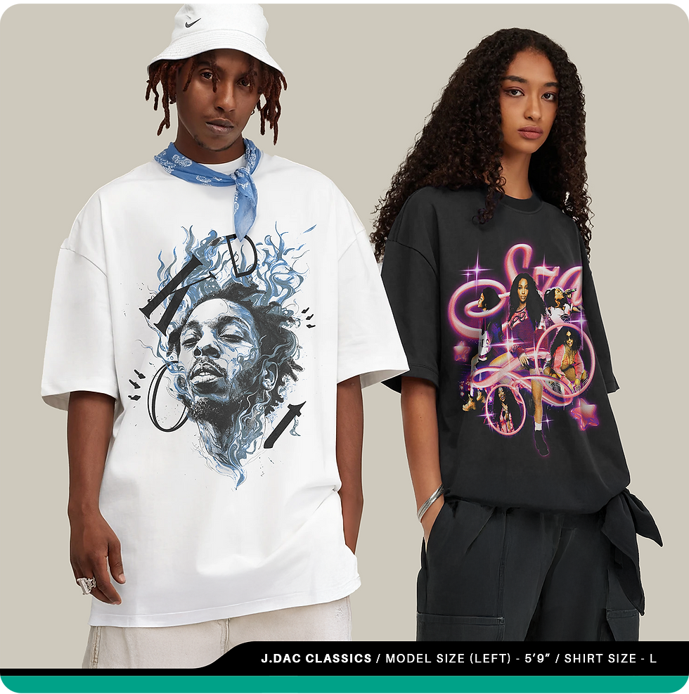 Kendrick Lamar Heat Check Loose Fit Tee (Blue)