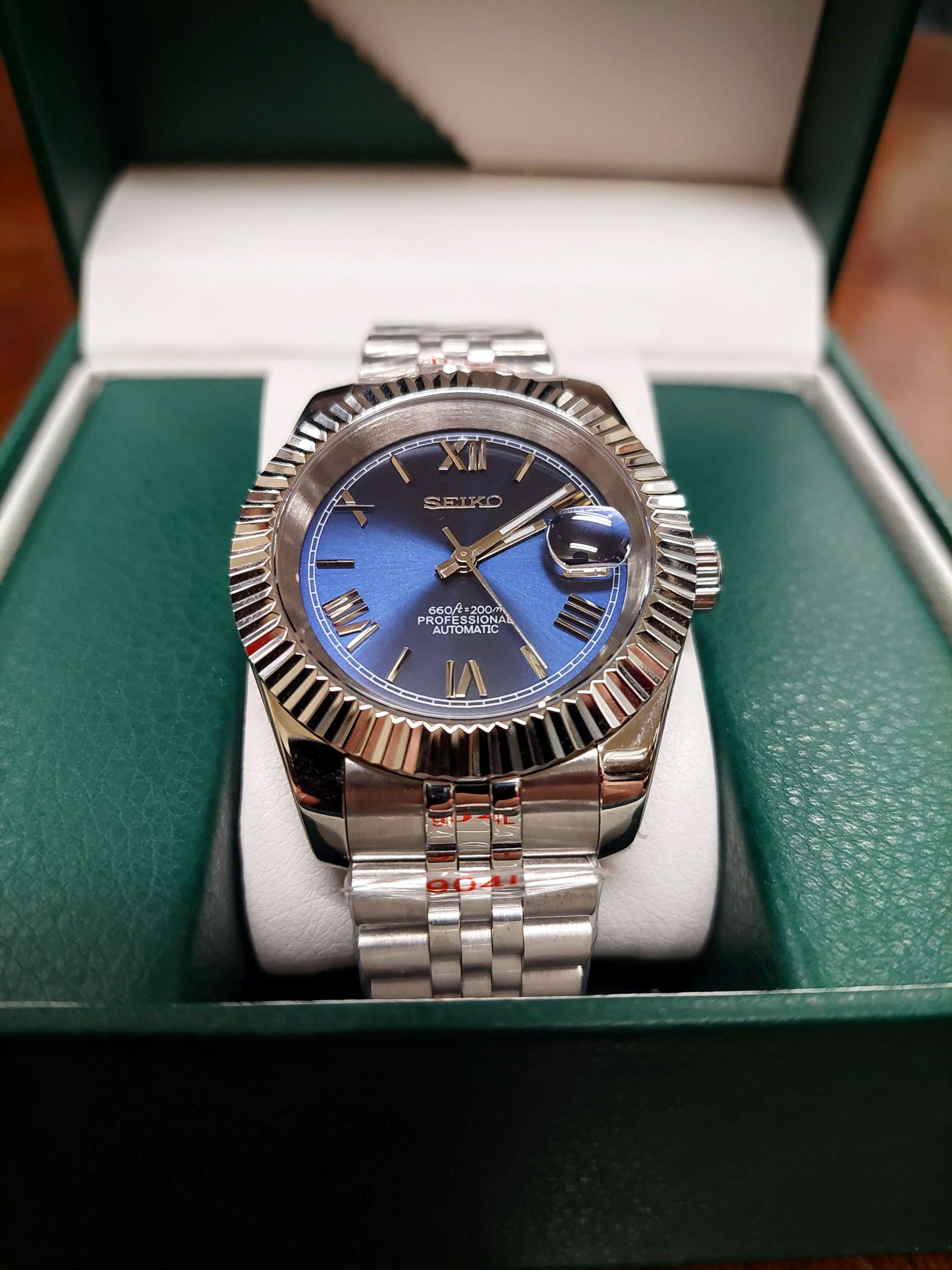 39mm blue roman datejust mod