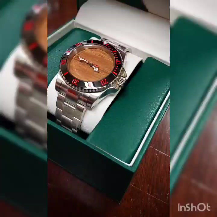 Thumbnail: 40mm cherry wood dial mod