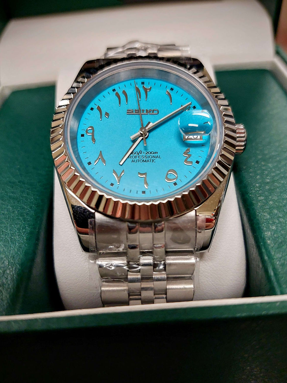 Thumbnail: 40mm Tiffany blue Arabic datejust mod 